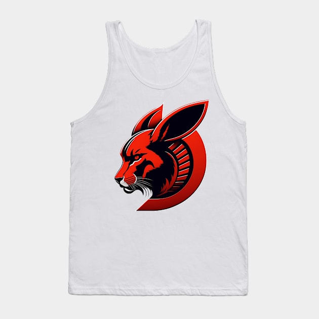 Cyberpunk Red Playboy Bunny Logo Illustration Tank Top by Rahul Store 24